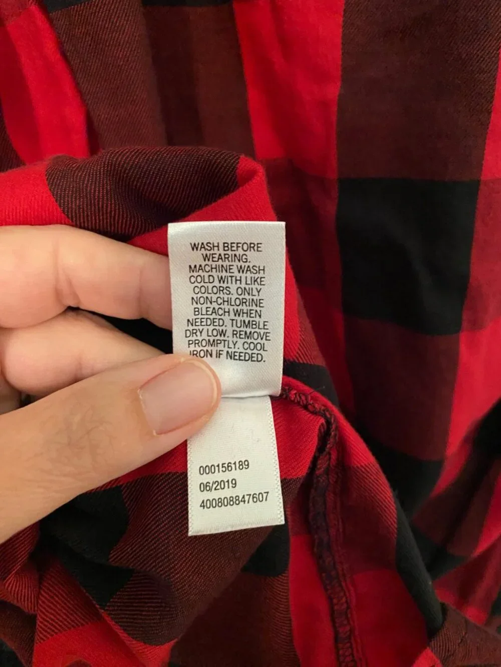 SO - Red and Black Buffalo Plaid Shirt Dress Long Sleeve - Size: XXL - Picture 7 of 10